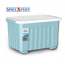 SPACEXPERT 加厚塑料收納箱 68L特大號藍(lán)色